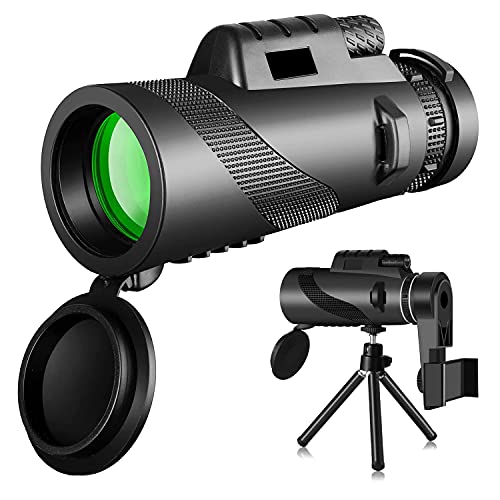 ItsyFox Telescopio Monocular con Soporte para Teléfono Inteligente y Trípode, 40 x 60 HD Monocular Impermeable Monoculo Telescopio Portatil para observación de Aves, Senderismo, Turismo, Concierto Cover