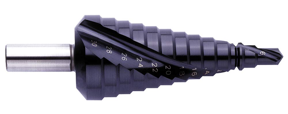 Exact 796/07023 - Broca escalonada HSS 6-30 mm TiAIN longitud total 98 mm 3 vástago plano 1 pieza