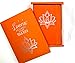 Loveria Yoga Notizbuch A5-192 Seiten, Lineatur Gepunket, inkl 2 Lesezeichen, Stiftehalter, 3 Papierklammern | Lotusblume Pr&auml;gung, hochwertiges Papier 120 GSM, 5mm Dotted, Orange