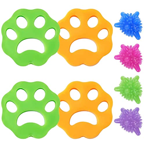 4/8pcs Pet Hair Remover, Hair Remover for Washing Machine, Reusable pet Hair Remover lint Filters for Dog Hair, cat Fur and All Pets,Washer Dryer Floating Ball (8 pcs)