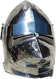Medieval Pig Face Helmet Hounskull Battle Combat Antique Klappvisor Steel 18 Gauge Knight Helmet Combat Bascinet BY Royal Replica