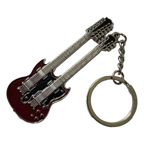 Gifticuffs Jimmy Page Double Neck Keyring