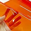 JERLITU Orange Transparent PVC Vinyl Roll 30cm X 122cm, 0.5mm Super Clear PVC Roll Solid Color Waterproof Fabric for Sewing Bags DIY Crafts Hair Ornaments #2