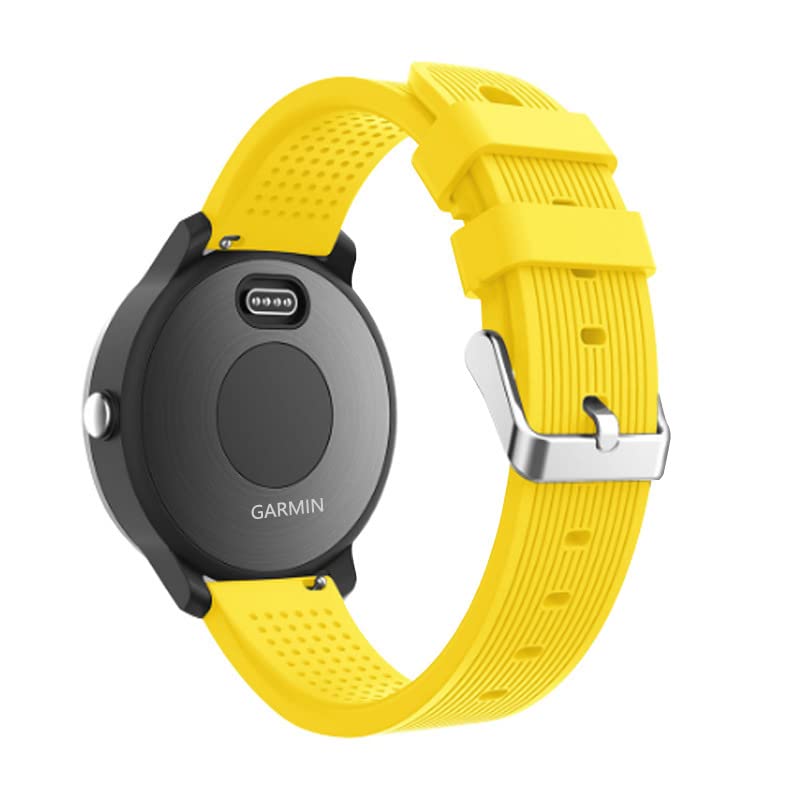 Bracelet de montre en silicone 20mm pour Garmin Vivoactive 3 et Forerunner 245 agate