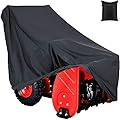 Skyour Snow Blower Cover Waterproof Durable Heavy Duty Outdoor Two-Stage Snow Thrower Protector Dust Covers for Most Electric Two-Stage Snow Blowers (S: 43"Lx32"Wx35"H/50"H)