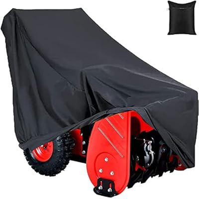 Skyour Snow Blower Cover Waterproof Durable Heavy Duty Outdoor Two-Stage Snow Thrower Protector Dust Covers for Most Electric Two-Stage Snow Blowers (L: 60"Lx33"Wx25"H/45"H)