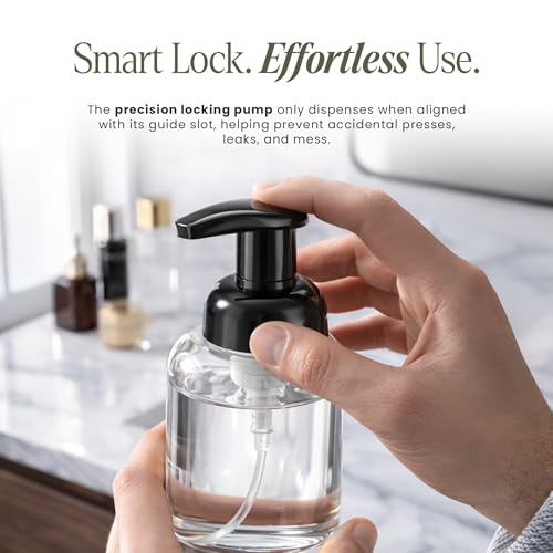 Image of Tidy Kitchen Glass Foaming Soap Dispenser 250ml & 10 Coconut Refill Tablets