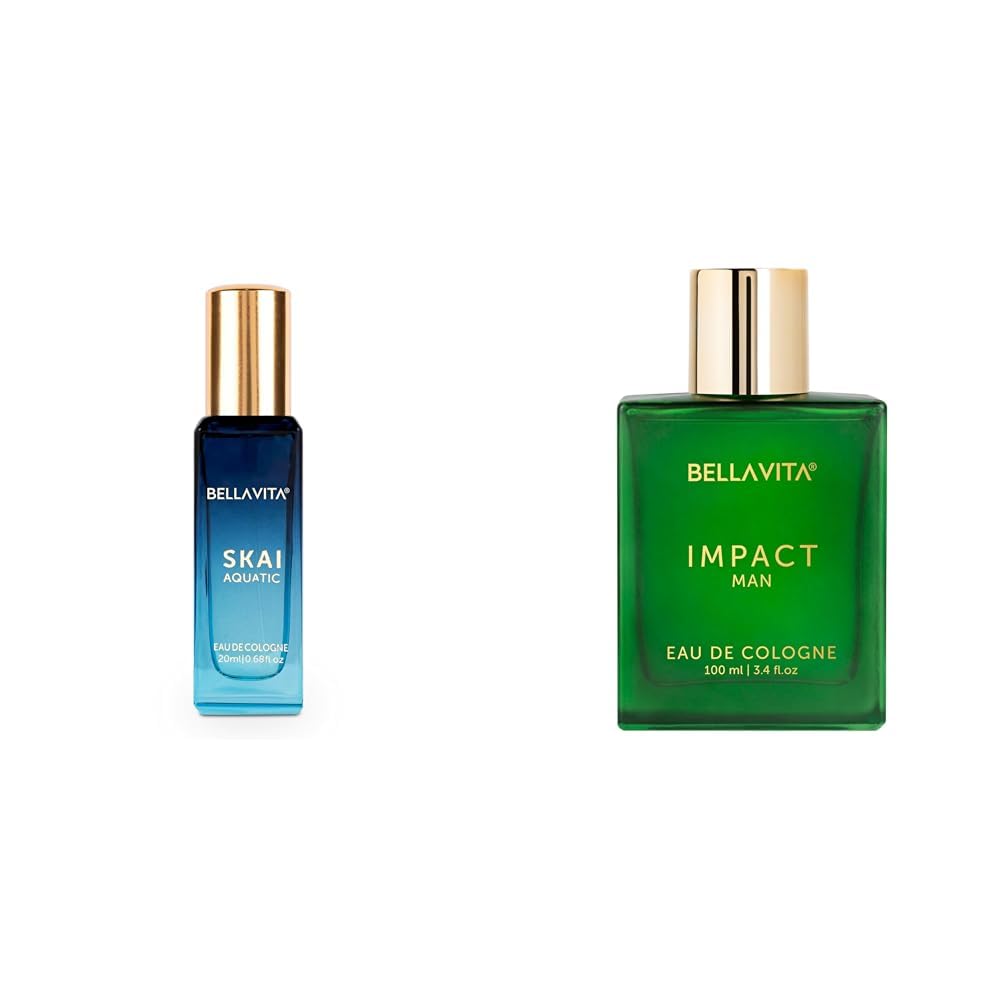 Bella Vita Luxury Skai Aquatic Unisex Eau De Cologne Impact Man Liquid Eau De Cologne Perfume With Mandarin Orange Patchouli Cedar Woody Citrusy Long Lasting Edc Fragrance Scent For Men 100Ml,20 Ml-image-31