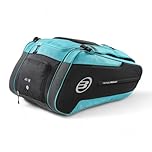 BULLPADEL Paquito Navarro BPP-25012 HACK 2025 - Borsa per racchette da paddle con scomparti termici per 4 palas da paddle e spazio per scarpe ventilato, nylon resistente e neoprene