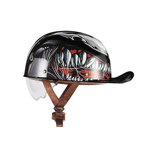 Retro Motorcycle Half Shell Helmet, DOT Approved, XX-Large