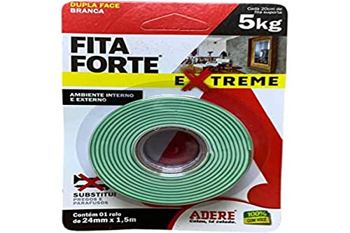 FITA DUPLA FACE FITA FORTE 24MM X 1,5M ADERE 5Kg EXTREME