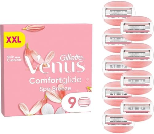 Gillette Venus ComfortGlide Spa Breeze - Cuchillas de afeitar para mujer, 9 unidades