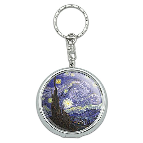 GRAPHICS & MORE Portable Travel Size Pocket Purse Ashtray Keychain Art Paintings - Starry Night Vincent Van Gogh