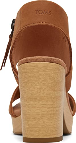 TOMS Womens Majorca Block Platform Casual Sandals Casual High Heel 3" & Up - Brown4