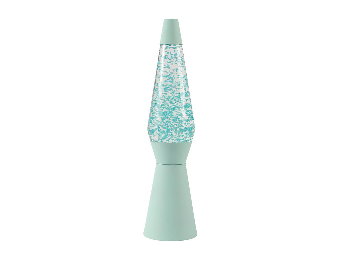 I-TOTAL - Płynna lampa lawowa 40 cm (pastelowy zielony brokat Spaceship)