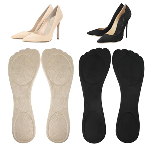Image of 2 Pair Insoles for Heels, High Heel Shoe Gel Insoles Women, Comfort Pads, Inner Soles for Women Shoes Sandals