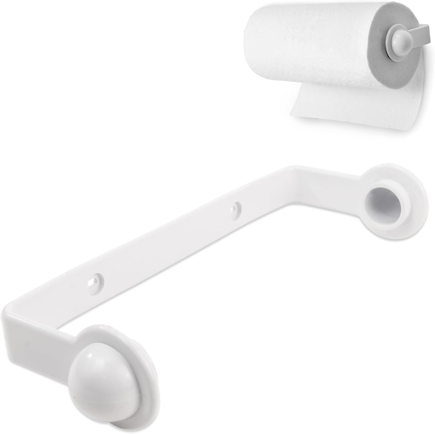 Spectrum Paper Towel Holder for Under Cabinet - Hanging Wall Mount Paper Towel Holder for Kitchen - Easy-to-Use Fits Standard & Jumbo Rolls - Minimalist Paper Towel Roll Rack