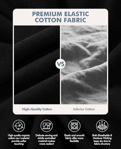 HEAVYWOOD Mens Pajamas Bottoms Cotton Loose Lounge Sleep Shorts Comfy Breathable Sleepwear with Pockets2