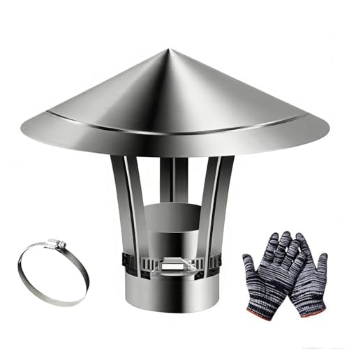 Chapeau de cheminée extérieur pour sécuriser la maison en hiver face à la pluie et au vent fort