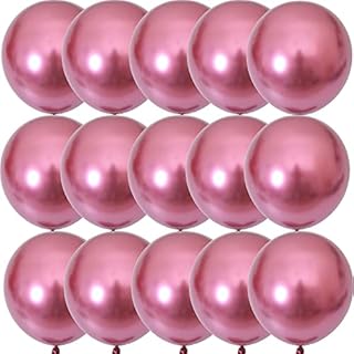 OTMVicor 12inch Metallic Happy Birthday Balloons,15pcs Latex Mixed Color Balloons for Birthday Party Decoration