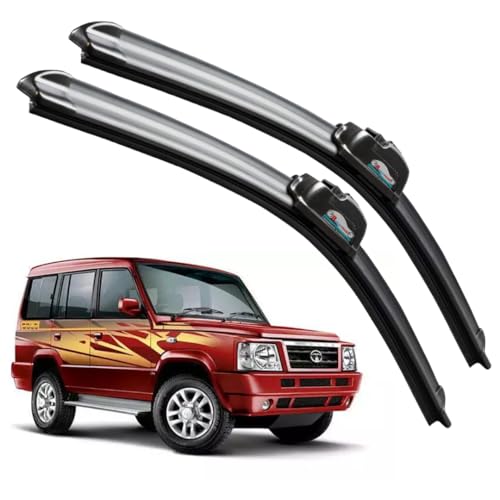 Image of Frameless Rubber Car Wiper Blades Set of 2 Compatible with (TATA Sumo (D-20,P-20))