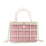 Lanpet Women Evening Handbag Clutch Purses Metal Crystal Bucket Bag for Wedding Prom Birthday Party