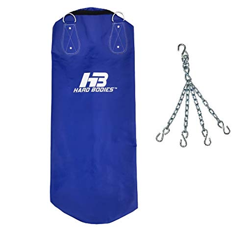 HB Hard Bodies Punching Bag Unfilled Set, Heavy Punching Bags for Kickboxing MMA Heavy Muay Thai Training with Hanger/Ceiling Hook/Hanging Chain (5 Feet / 60 Inches) (B08Q48Y77W) Amazon Price History, Amazon Price Tracker