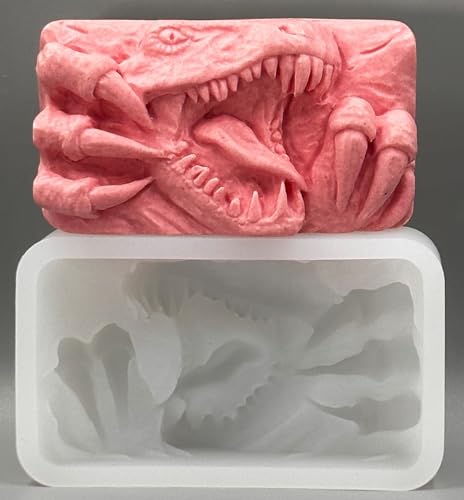 Jaws Silicone Mold SOAP Plaster Wax Resin Clay Dinosaur