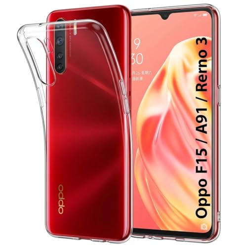 Image of JANAK RAJ 2mm Bumper Crystal Clear Back Case Cover Compatible with Oppo F15 / A91 / Reno 3 | 360 Degree Protection | Precise Cutouts | Transparent Silicone
