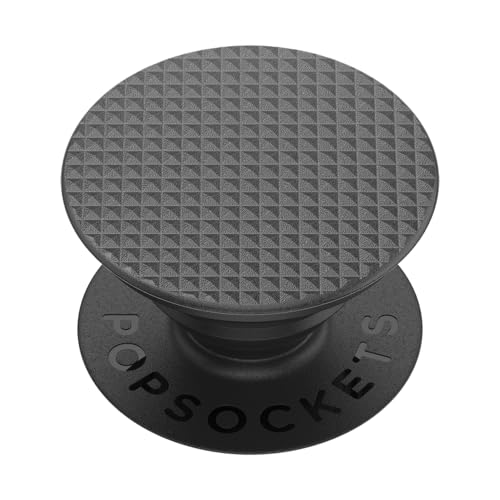 PopSockets Phone Grip with Expanding Kickstand, Simple PopGrip - Knurled Black