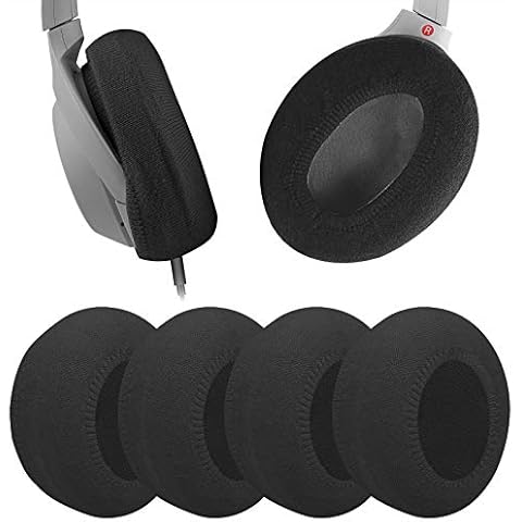 Geekria 2 Pairs Knit Headphones Ear Covers, Washable & Stretchable Sanitary Earcup Protectors for Over-Ear Headset Ear Pads, Sweat Cover for Warm & Comfort (Size M/Black) Cover