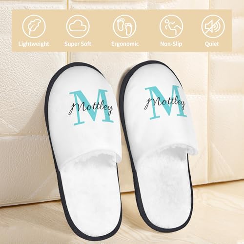Custom Slippers, Personalized Furry Slippers, Slippers With Name And Photo, Design House Shoes Warmth Closed Toe Slippers For Women Men4