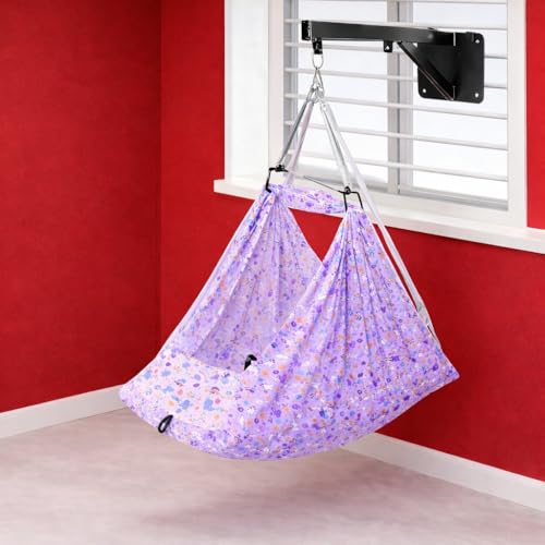 Image of Axmon Baby Cradle Hanger | 90 kg Static Load Capacity| Iron Swing Hanger for Window |Powder Coated Rust Resistant| Kids Swing,Hanging Chair, Punching Bag Wall Mounted Indoor & Outdoor Use