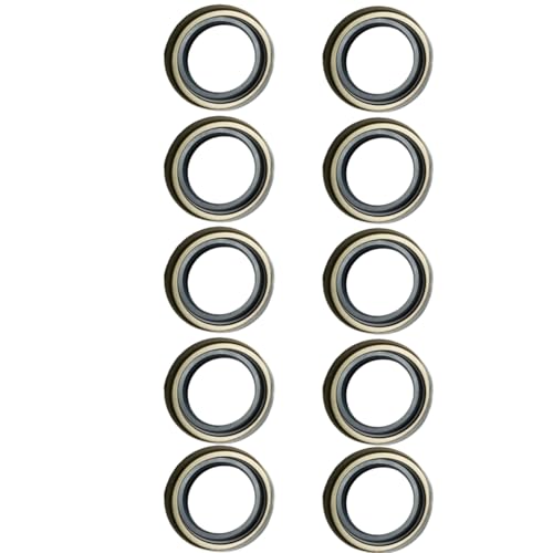 10-Pack Double Lip Grease Seals for 3,500 lb Trailer Axles – 1.719" ID x 2.565" OD – Fits #84 Spindle – Replaces Dexter 010-019-00, Lippert 122087 – Ideal for Hub &amp; Drum Brake Systems