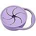 BraveJusticeKidsCo | Snack Attack Snack Cup | Collapsible Silicone Snack Container | Toddler and Baby Snack Catcher Lid (Purple)