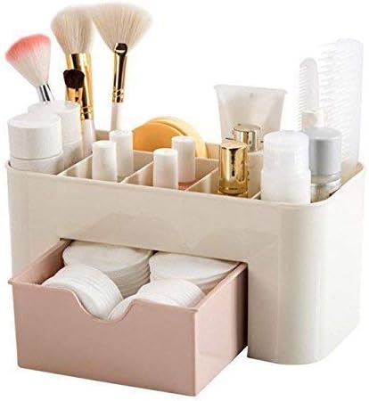 DEVCOMM Multi Functional Plastic Makeup Storage Organizers Cosmetic Box for Women (Pack of 1, Multicolor)