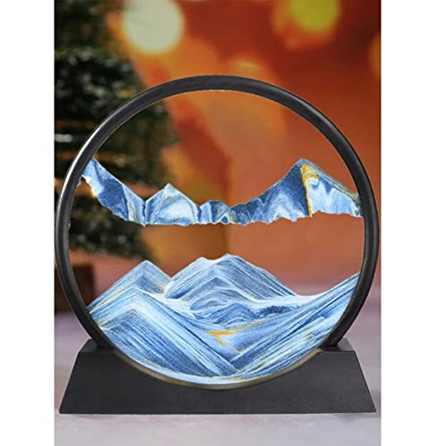 Image of NYRWANA Sand Art, Moving Sand Art,Sand Art Decor Wall Painting, Natural Landscape in Motion Display with Flowing Sand Frame for Home Decor, Diwali Gift Item (10 inch, Purple)
