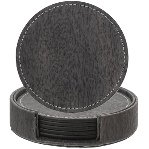 PRETYZOOM 1set Household Cup Insulation Pads Double-Sided Leather Holder Non- Drink Mats for Tables Practical Cushions for Home Decor