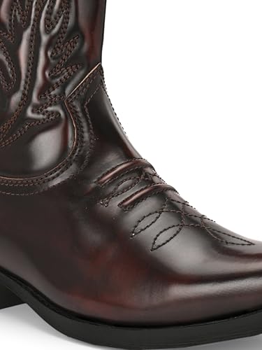Image of Delize Black /Tan Cow Boy Chelsea Boots for Men's