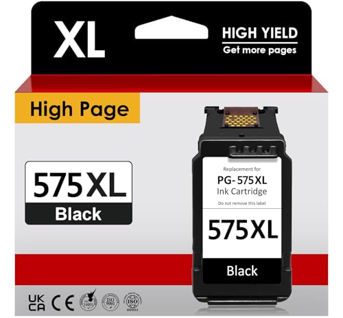 PIXELMY Ink Cartridge 575 XL Replacement for Original Canon 575 XL Ink Cartridge High Yeild PG 575XL Black Ink Cartridges for Canon Pixma TR4750i TR4751i TR4755i TR4756i TS3550i TS3750i TS3551i