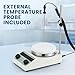 BAOSHISHAN 3L Magnetic Stirrer Hot Plate with Timer & Temperature Control, 300°C / 572°F Ceramic Coated Plate, 100–1500 RPM Lab Mixer with Probe, Auto-Reverse, Safety Lock & Support Stand, 110V