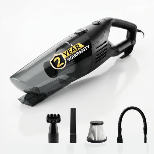Image of IBELL Handheld Vacuum Cleaner for Home & Car, Wet & Dry Use, Hepa Filter, 20 kPa Suction Power, Lightweight & Durable Body, 2Year Warranty (Black)