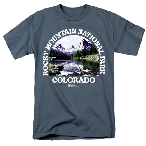 Rocky Mountain National Park Classic Unisex Adult T Shirt, Slate, Medium