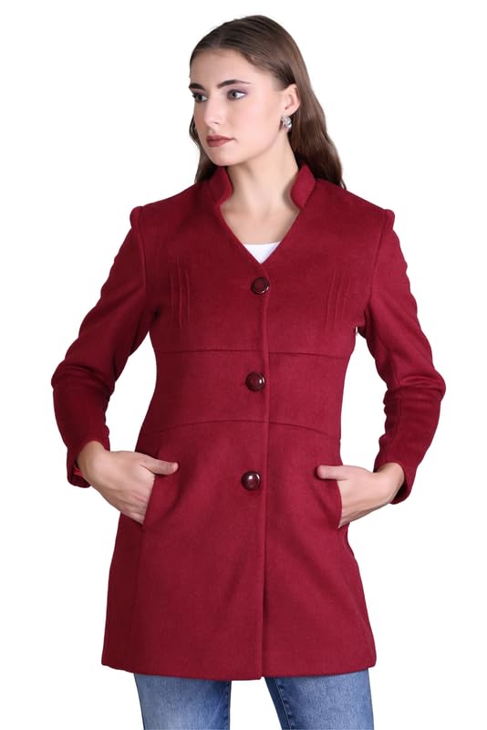 hood culture WOMEN COAT MAROON-picture-58