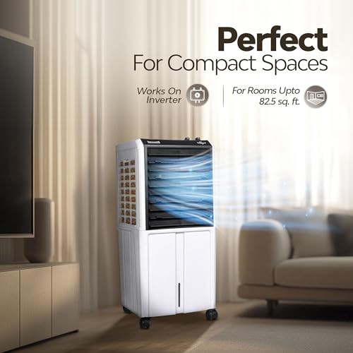 Image of SUMMERCOOL Kohinoor 65L Desert air cooler with wheel for Room | High Speed Fan | 25ft powerful air throw | Inverter Compatible | HoneyComb| Collapsible Louvres | 1 year warranty| White