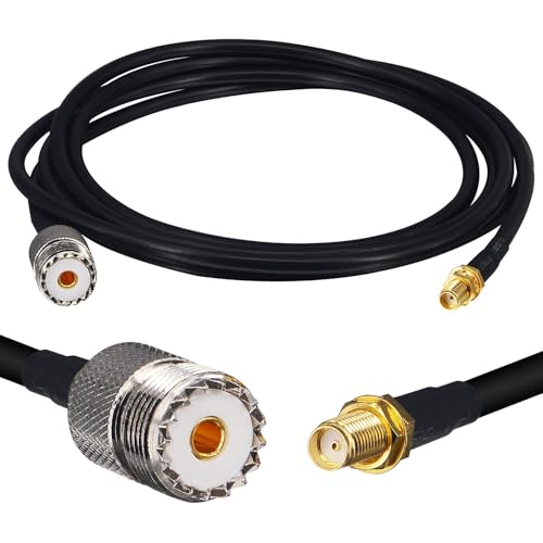 Cable coaxial adaptador UHF hembra a SMA hembra 2 m miniatura 1