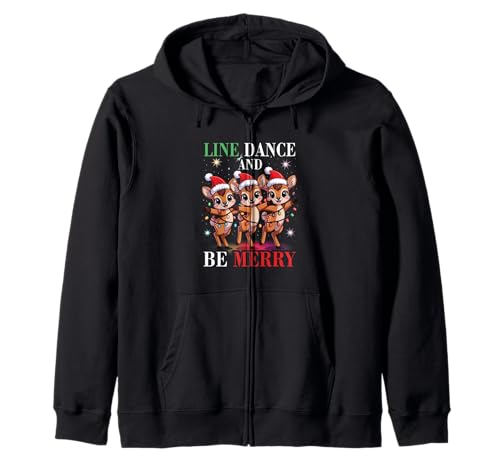 Reindeer Line Danse et Be s Joyeux Noël Sweat à Capuche