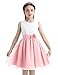 IEFIEL Vestido Elegante de Fiesta para Niña Vestido Princesa Corto de Dama de Honor Vestido Cóctel Sin Manga de Boda Cumpleaños Rosa 8 años
