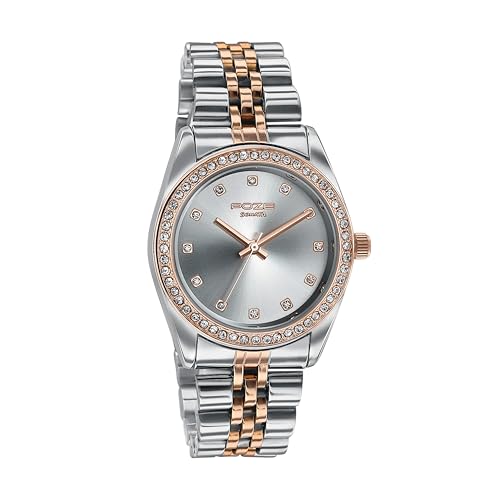 Image of Sonata Bi Metal Breeze Quartz Silver Round Dial Women's Watch | Stainless Steel Material | Multi Color Band - SP80118KM01