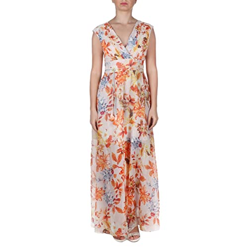 Guess Damen Ärmelloses Gilda Langes Kleid, Sunset Garden, Groß